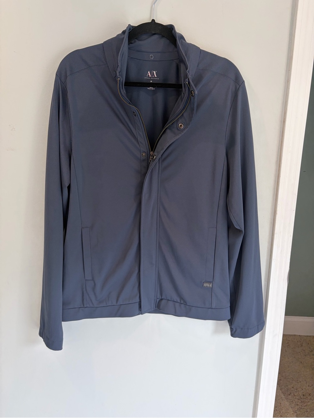 Armani Exchange Men's Slate Blue Lightweight Zip Jacket Size M